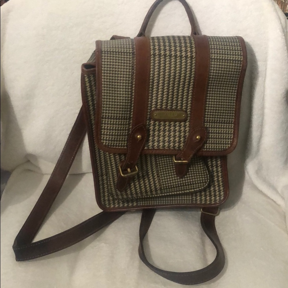 Vintage Polo Ralph Lauren leather backpack